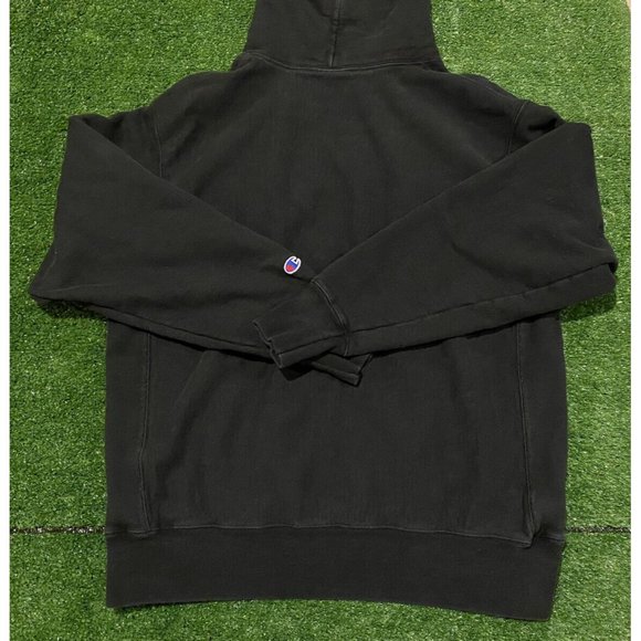 Champion Reverse Weave spell out script hoodie sweatshirt black. - Picture 9 of 10